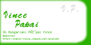 vince papai business card